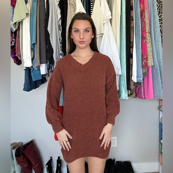 Chunky Knit Sweater Dress XS/S - Picture 1 of 7